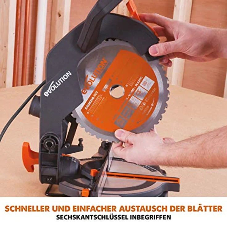 Evolution Power Tools - R210CMS Mehrzweck-Gehrungssäge, 210 mm (230 V) – Bild 16