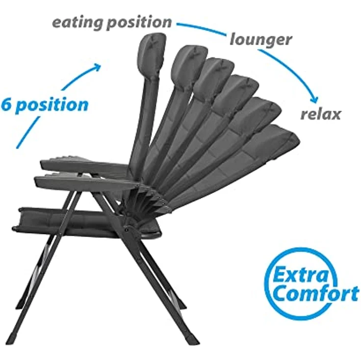 Brunner Polyester Campingstuhl Skye 3D Black schwarz – Bild 5