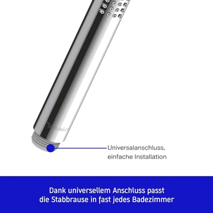 Duravit Stabbrause rund, MinusFlow chrom, Hochglanz, 9 l/min – Bild 3