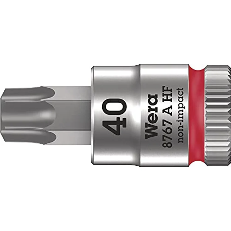 Wera Bit- und Steckschlüsselset, Steckschlüssel-Bit-Einsatz 1/4″ mit Haltefunktion und Take it easy Werkzeugfinder, T 40 – Bild 1