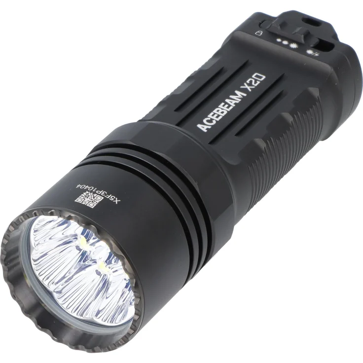 AceBeam X20, LED-Taschenlampe, taktischer Suchscheinwerfer, bis zu 10.000 Lumen, inklusive Akkus, Reichweite 440 Meter