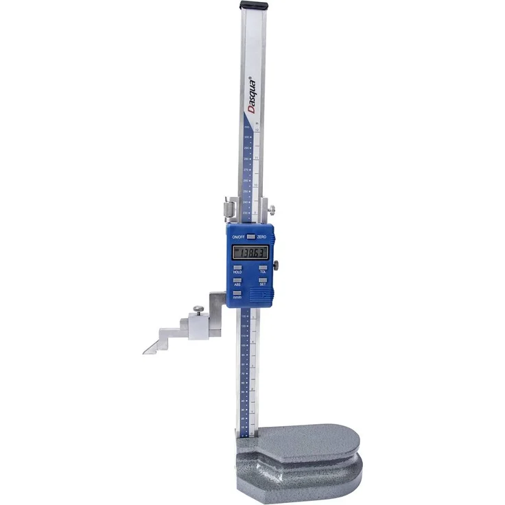 Dasqua 3130-8125 Digitales Höhenmessgerät, Ablesung: 0.01mm, robust und präzise mit Hartmetall-Kratznadel