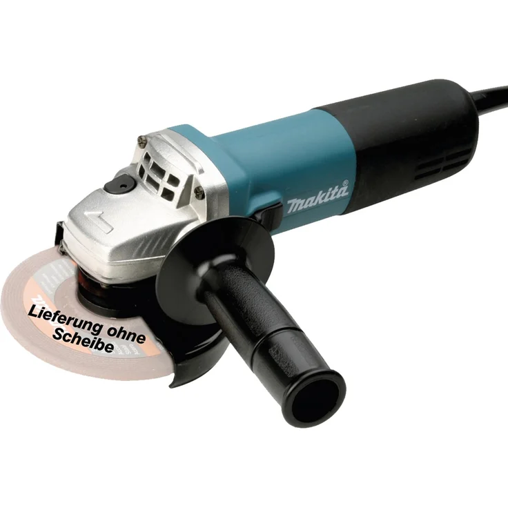 Makita 9558NBRZ Winkelschleifer 125mm, 840 W Schutzhaube Spindelarretierung schwarz-blau – Bild 2