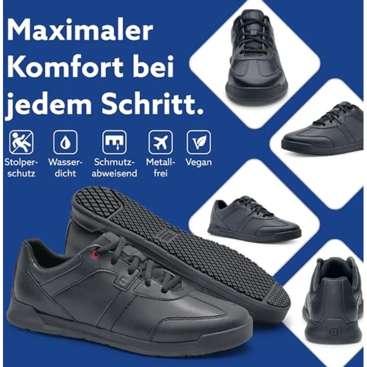 Shoes for Crews Freestyle Ii Herren Arbeitsschuhe Schwarz Rutschhemmend - Größe 45 EU / 10 UK – Bild 6