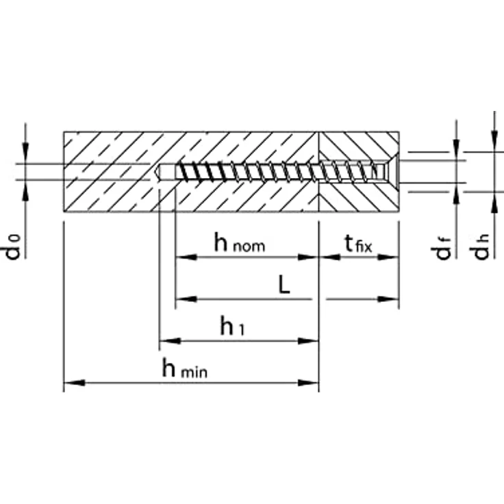 Heco MULTI-MONTI®-plus Befestigungsanker, 7,5 mm Durchmesser, 50 mm Länge, 100 Stück, galZn 3 farblos, selbstschneidend, sofort belastbar – Bild 2