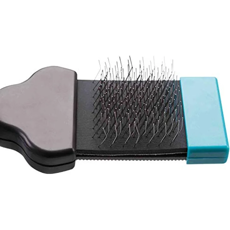 Trixie Flexibler Kopf Weiche Bürste, 20 x 5 cm, 1 Stück - Sanfte Pflege für Top Coat und Base Coat, Extra weiche Draht Borsten, Kunststoff Material, Schwarz – Bild 3