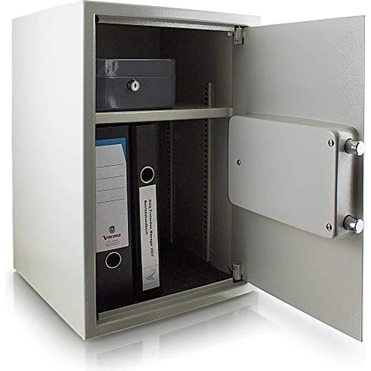 Safe Tresor Möbeltresor Wandtresor Aktentresor Geldschrank Maße(B-H-T): 350 mm x 520 mm x 360 mm - Türstärke: 4 mm lichtgrau – Bild 4