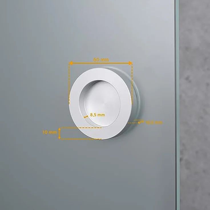 inova Doppeltür Glas-Schiebetür 2-Flügelig 1510 x 2035 mm Blockstreifen satiniert Alu Komplettset mit Lauf-Schiene und Griffmuschel beidseitige Einzugsdämpfung – Bild 5