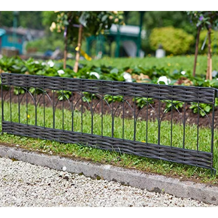 Beeteinfassung PVC Rattan, 35 x 100 cm – Bild 4