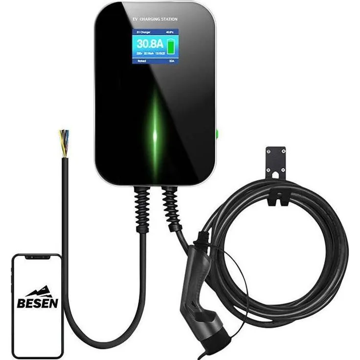 Besen BS20, Elektroauto Ladestation, 22kW Wall Charger mit App-Steuerung, Typ 1, 32A, IP66