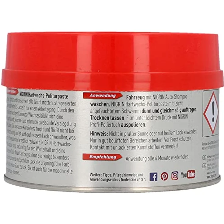 NIGRIN 72943 Hartwachs- Politurpaste 250 ml – Bild 4