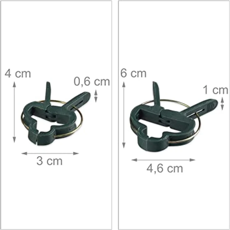 Relaxdays Pflanzenhalter, grün Set 110-teilig, stabile Pflanzenclips, Bindedraht mit Cutter, Rankhilfe Rosen, Tomaten, 110er Pack – Bild 4
