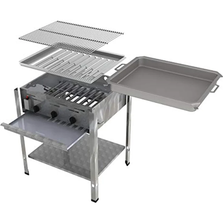 ChattenGlut Gasgrill ChattenGlut Gastrobräter 13,5kW mit Rost und Pfanne, BxTxH: 650x530x800 cm, Edelstahl Ausführung aus Hessen Germany mit 20% geringerem Gasverbrauch – Bild 6