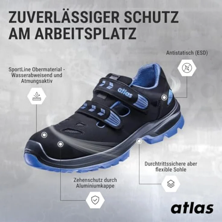 [{value:"Atlas SL 465 XP Sandales de sécurité EN ISO 20345 S1P Bl – Bild 3