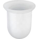 WENKO WC-Bürstenbehälter Glas - Ersatz WC-Bürstenhalter für WC-Bürsten bis Ø 7,5 cm, Glas, Weiß
