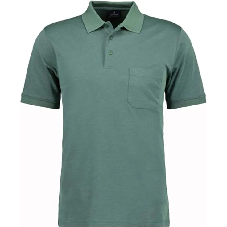 RAGMAN Poloshirt Herren Poloshirt - Softknit-Polo, Brusttasche, Knopfleiste, einfarbig – Bild 2