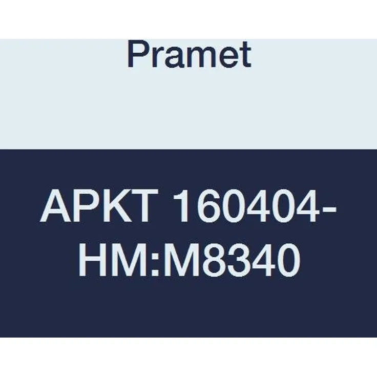 Pramet APKT 160404-HM:M8340, Hartmetall Fräseinsatz für Edelstahl und Super-Legierungen, Positive Geometrie, 0,016 Zoll Rad, 10 Stück