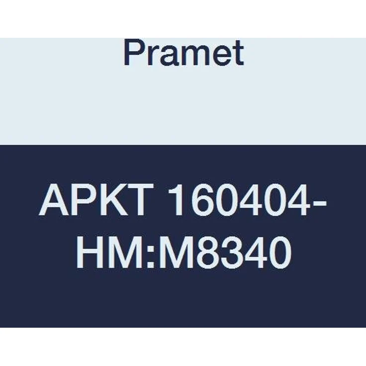 Pramet APKT 160404-HM:M8340, Hartmetall Fräseinsatz für Edelstahl und Super-Legierungen, Positive Geometrie, 0,016 Zoll Rad, 10 Stück – Bild 1
