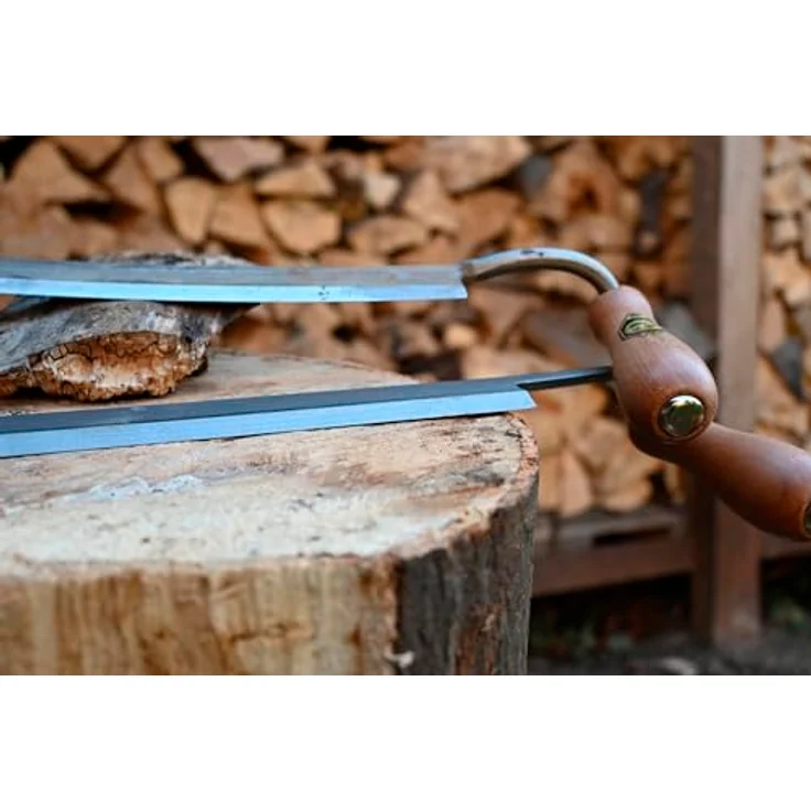 Kirschen Zugmesser gebogen mit Holzheft, 250 mm Schneidenlänge, zum Entrinden 250 mm – Bild 2