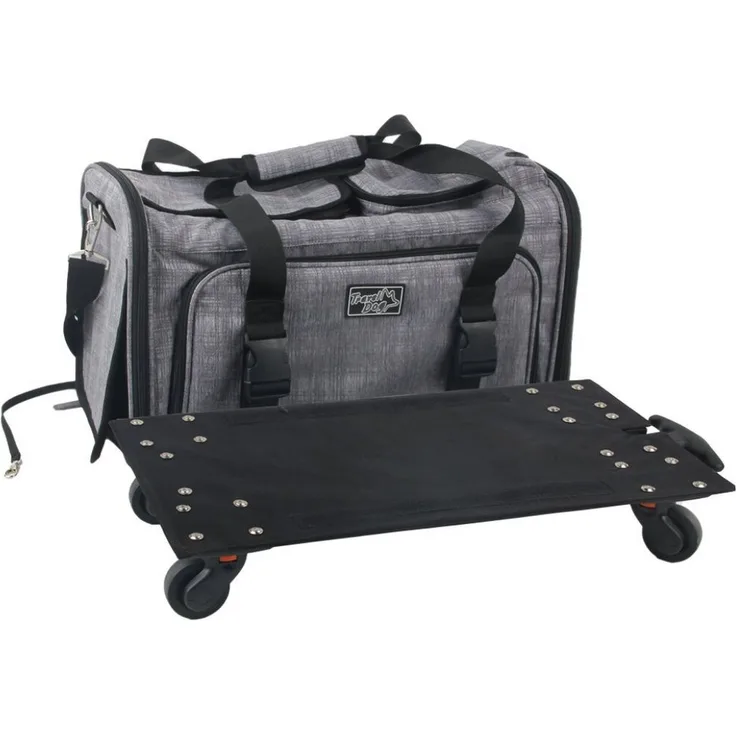 all for paws AFP Travel Dog - Rolling Pet Carrier, Tiertransporttasche mit abnehmbarem Boden und 360-Grad-Rädern, für Haustiere bis 11 kg