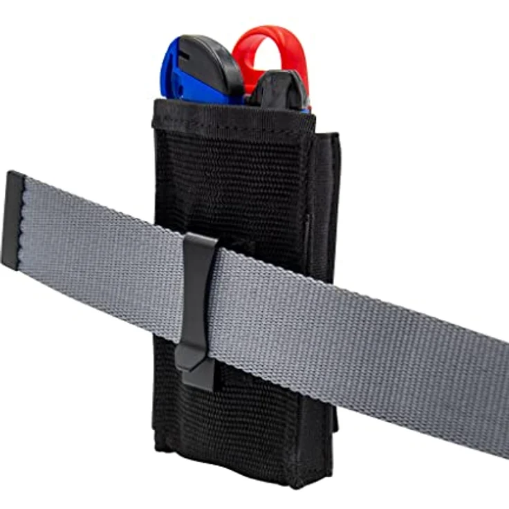 WEDO 7880199 Messerscheide für Cuttermesser, Gürteltasche aus robustem Polyester mit Innenfächern, schwarz – Bild 2