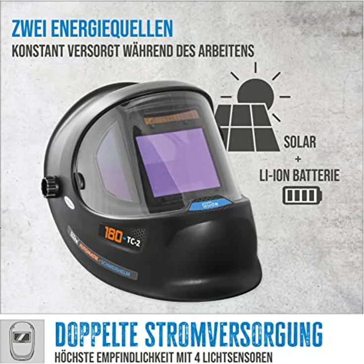 GÜDE Schweißhelm Schweißschild Schweißmaske automatisch GSH 180-TC-2 Modell2021 – Bild 4