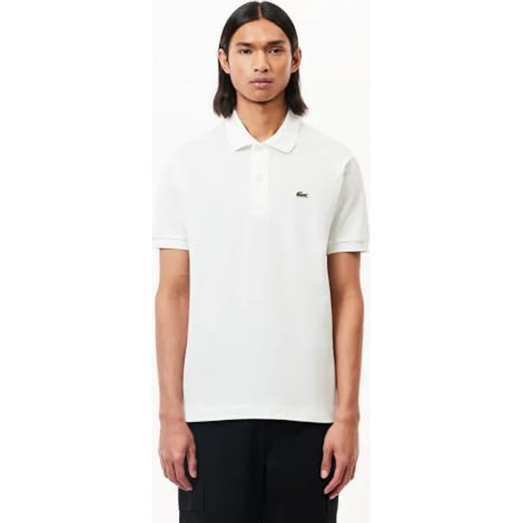 Lacoste Poloshirt Herren Poloshirt CLASSIC FIT, atmungsaktives Baumwollpiqué, perlmuttartige Knöpfe, blau – Bild 5
