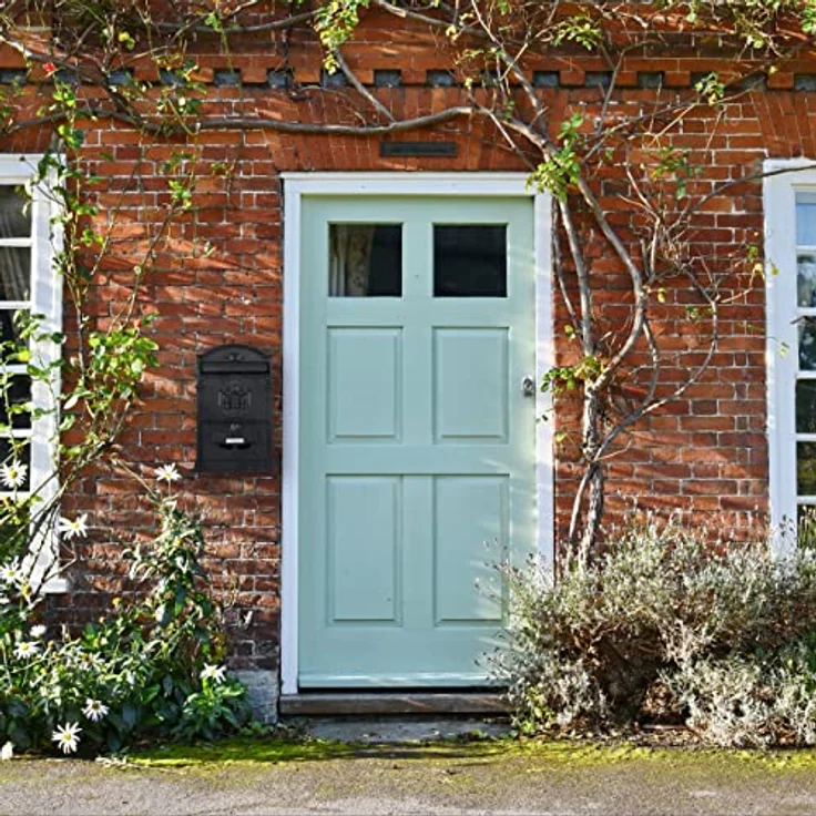 Relaxdays Briefkasten antik, nostalgischer Wand Postkasten mit Sichtfenster, HBT: 41 x 25,5 x 9 cm, Stahl & Alu, schwarz, 10038925 – Bild 5