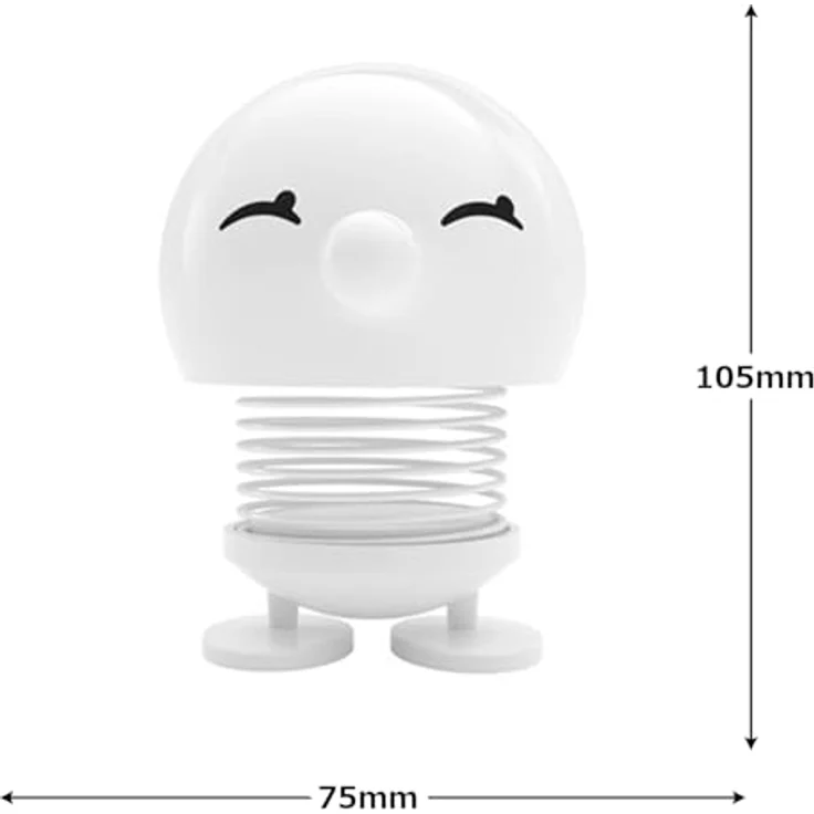 Hoptimist Junior Bimble, mit Lächelnden Augen, Wackelfigur, Wackel Figur, Dekoidee, Plastik, Weiß, Ø 7.5 cm, 26099 – Bild 4
