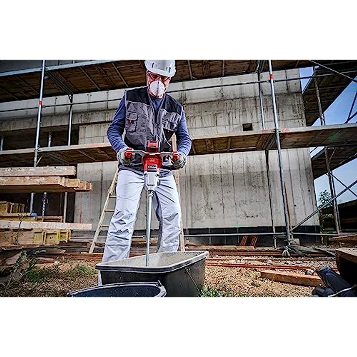 Einhell Professional Akku-Farbmörtelrührer TP-MX 18-2 Li BL Solo Power X-Change (2-Gang-Getriebe, Brushless, max. 720 min-1, Drehzahlregelung, inkl. Rührer Ø120 mm, ohne Akku) – Bild 3