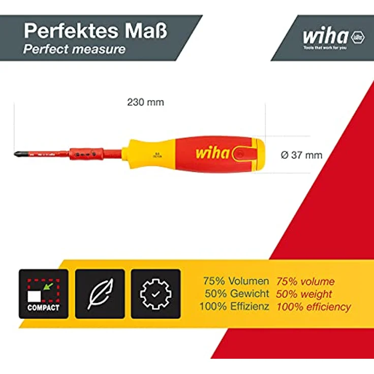 Wiha Magazin-Bithalter LiftUp electric mit 6 slimBits (2831-09021) - Schraubendreher für elektrische Anwendung – Bild 6