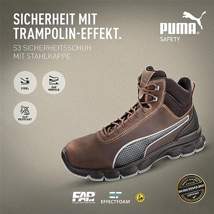 PUMA 630122.42 Condor Sicherheitsschuhe Mid S3 ESD SRC, Größe 42 – Bild 3