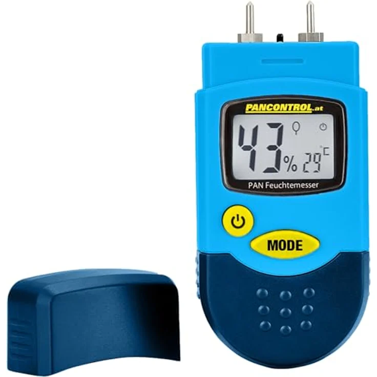 Pancontrol Feuchtigkeitsmesser PANCONTROL Feuchtemessgerät PAN Feuchtemesser, digitales Messgerät mit Hintergrundbeleuchtung, automatischer Abschaltung, Schwarz – Bild 1