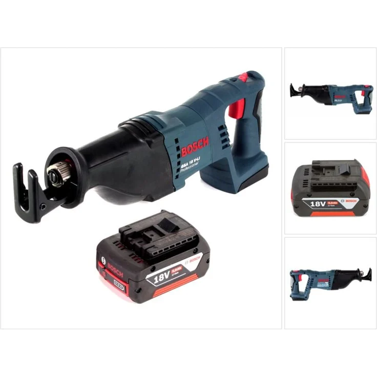 Bosch GSA 18 V-Li Professional, Akku Säbelsäge 18V mit 1x 5,0Ah Akku, SDS-Mechanismus, ohne Ladegerät