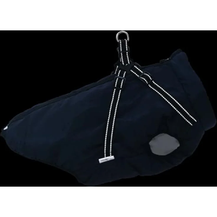 vidaXL Hundemantel Hundemantel mit Geschirr Wasserdicht Marineblau 5XL, verstellbares Geschirr, wasserdicht, mit Reflexstreifen – Bild 6