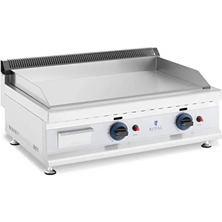Royal Catering RC-GGF750 Doppel-Gasgrill 74,5 x 40 cm glatt 2 x 3.100 W Erdgas 20 mbar