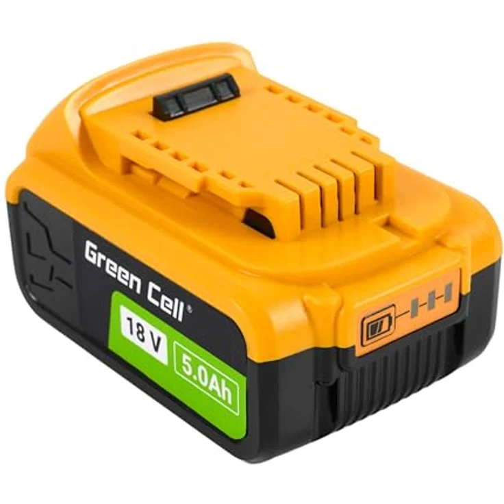 Green Cell 18V 5Ah Li-Ion Akku für DeWalt XR DCB182 DCB184 — Hochwertiger Ersatz mit LED-Ladeanzeige, langlebig und ohne Memory-Effekt – Bild 2