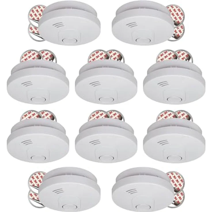 ELRO FS1510 Rauchmelder 10-Pack, mit 10-Jahres-Batterie, optischem Sensor und Magnethalterung, entspricht EN14604 – Bild 1