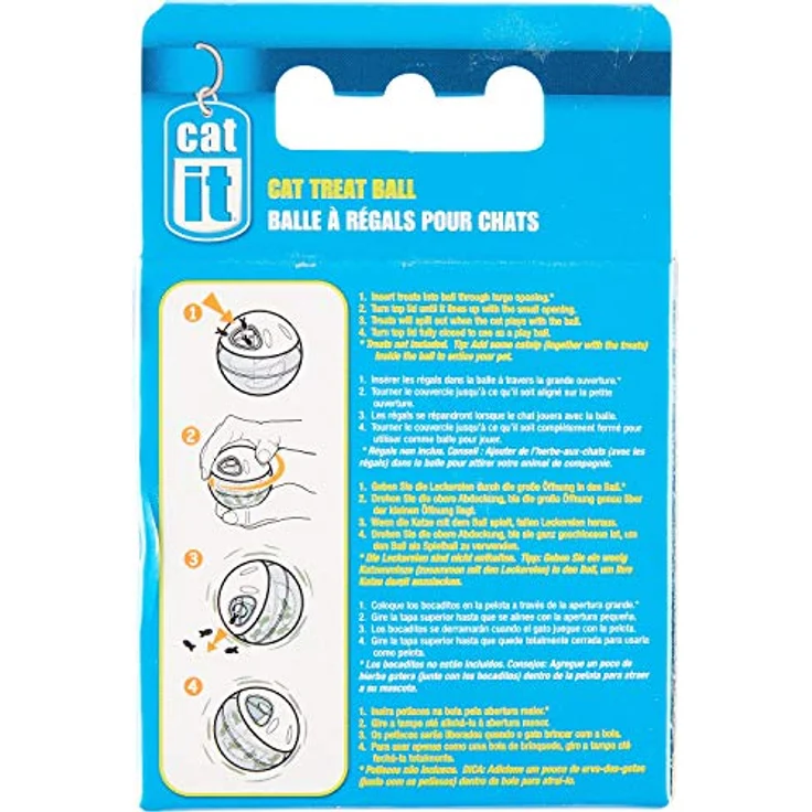 Catit Hagen Leckerli-Ball, Blau, 3 Stück – Bild 2