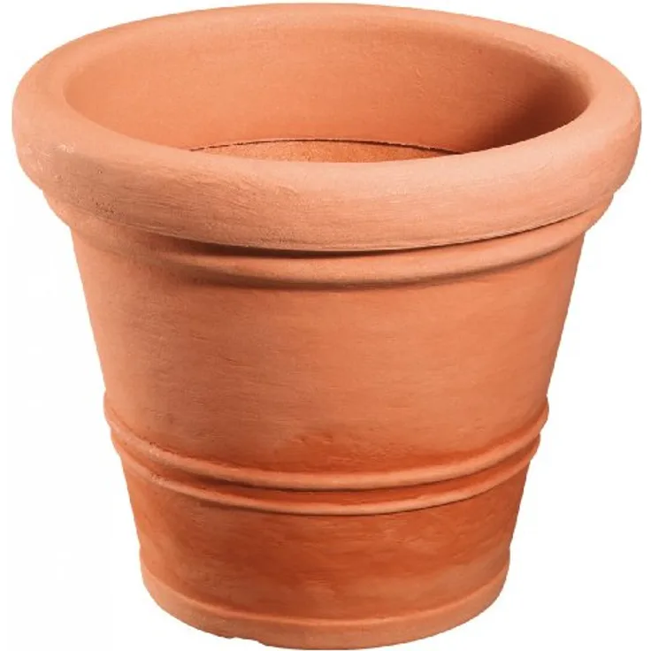 Pflanzkübel MILANO rund aus Kunststoff in terracotta, Durchmesser:45 cm