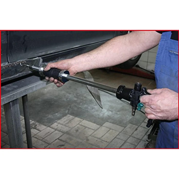 KS Tools Drehmomentschlüssel Druckluft-Ausbeulhammer-Satz 5tlg. - ideal für Karosseriearbeiten, inklusive 3 Saugteller und Zughaken im stabilen Kunststoffkoffer – Bild 4