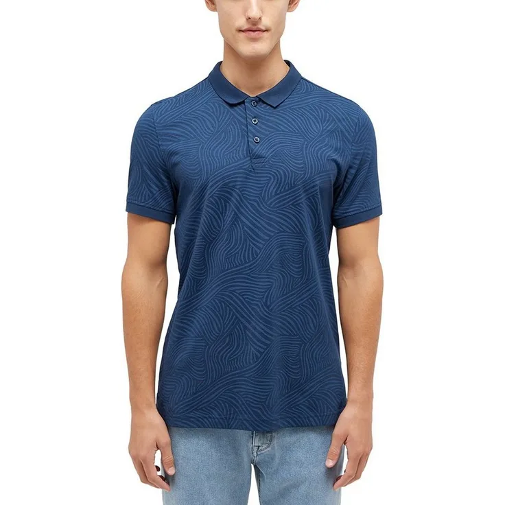 MUSTANG Poloshirt Style Palco, Jerseystoff aus Baumwolle, geschmeidiges Tragegefühl, schwarz
