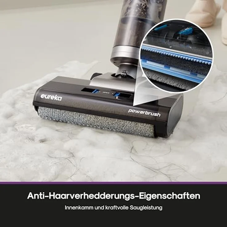Eureka Rapidwash NEW430 Kabelloser Nass Trockensauger, Staubsauger mit Wischfunktion, LED-Display, Selbstreinigung und Trocknungsfunktion, Sprachnavigation - Blau – Bild 5