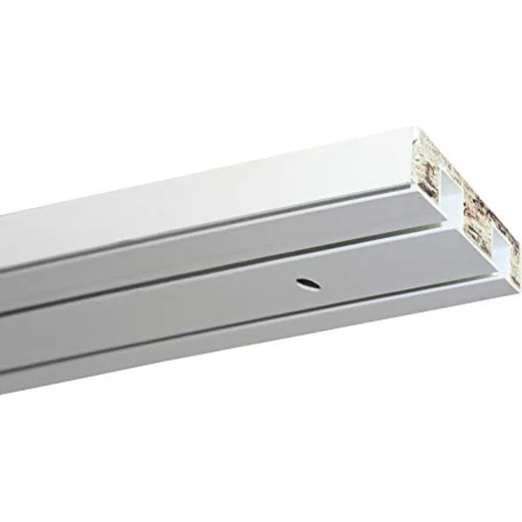 GARDINIA Vorhangschiene GE2 mit Profil für Blendenbefestigung, 2-läufig, Kunststoff, 150 cm, Weiß - Preisvergleich