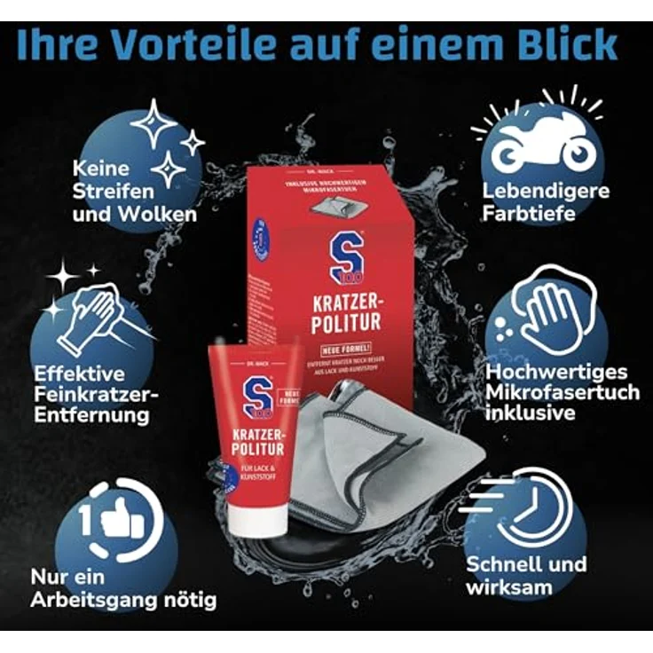 DR WACK Dr. Wack S100 Kratzer-Politur 50 ml Auto-Reinigungsmittel - NEUE FORMEL für noch bessere Kratzerentfernung in nur 1 Arbeitsgang – Bild 6