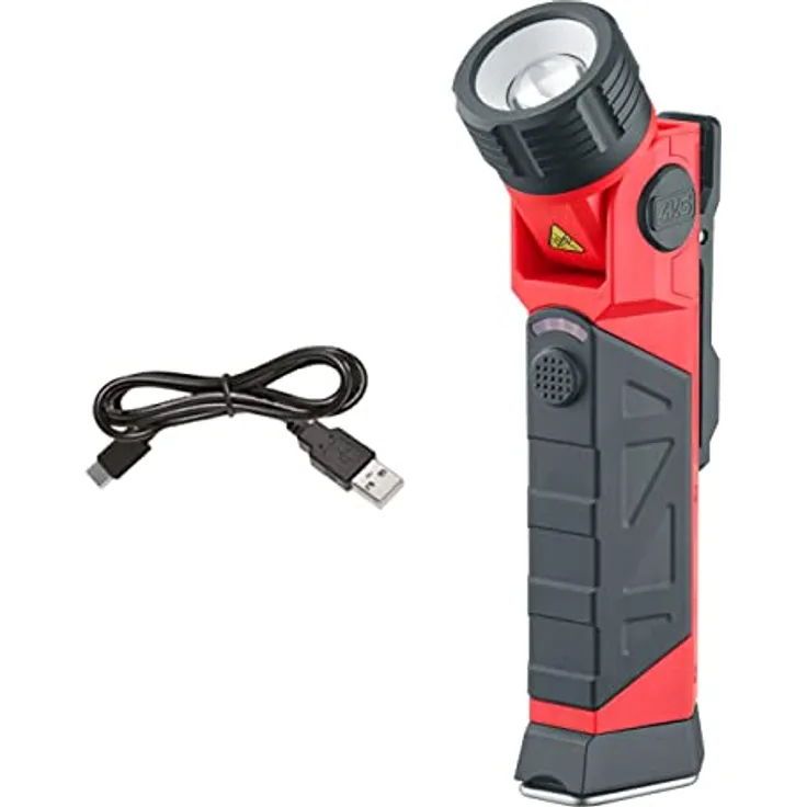 Umarex 4K5 Tools Handlampe RA 800, LED-Arbeitslampe mit 800 Lumen, schwenkbarem Leuchtkopf, vier Leuchtstufen und USB-C Ladefunktion