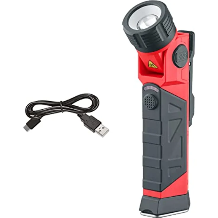 Umarex 4K5 Tools Handlampe RA 800, LED-Arbeitslampe mit 800 Lumen, schwenkbarem Leuchtkopf, vier Leuchtstufen und USB-C Ladefunktion – Bild 1