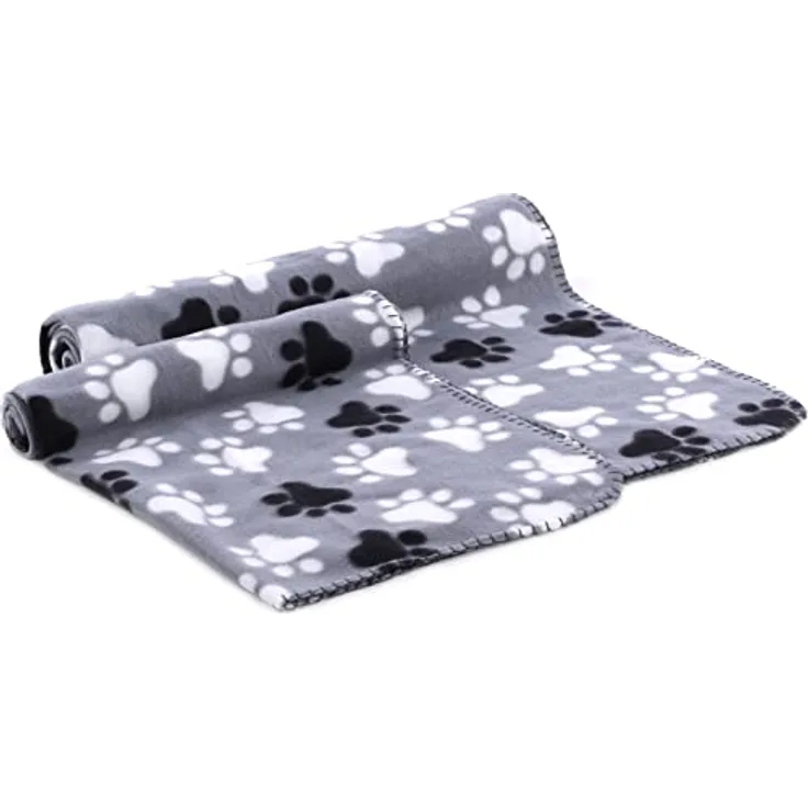 Flamingo Decke aus ESMA-Vlies, Pfotengrau, 100 x 150 cm