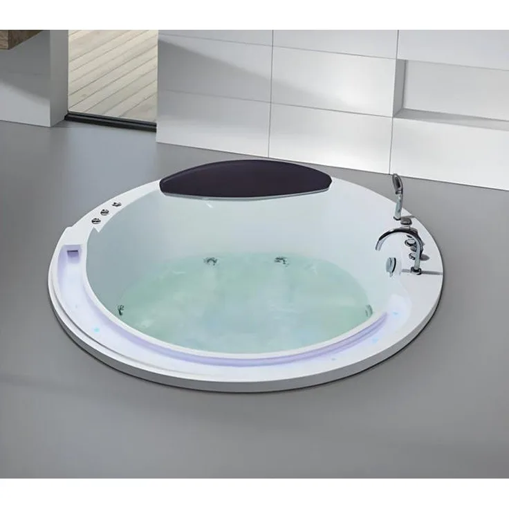 Xlmoebel Whirlpool-Badewanne Blubberbad, Hydromassagewanne aus Acryl in Weiß, 180 x 180 cm, Made in Europa