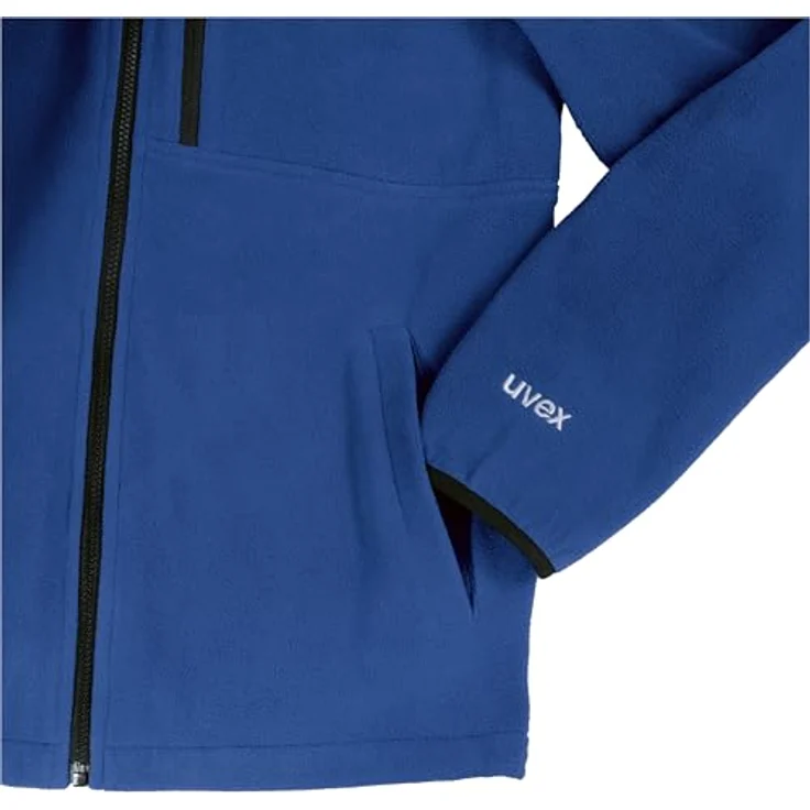 Uvex Sports, Arbeitsjacke uvex suXXeed craft, Fleecejacke aus wärmendem Microfleece, blau ultramarin, 4XL – Bild 3